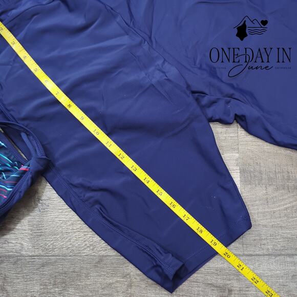 Yonique Boyshort Racerback Tankini Swimsuit Size XL - Picture 4 of 5